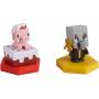 Minecraft 2 Figurines Boost Mini Pigging Out Pig et Undying Evoker