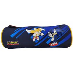 Estuche escolar Sonic the Hedgehog azul redondo 23 cm