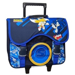 Sonic the blue hedgehog schooltas op wieltjes 41 cm 2 vakken