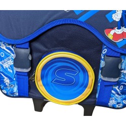 Sonic the blue hedgehog schooltas op wieltjes 41 cm 2 vakken