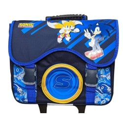 Sonic the blue hedgehog schooltas op wieltjes 41 cm 2 vakken