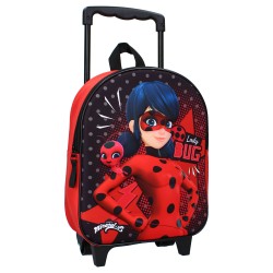 Sac à Dos à Roulettes Miraculous Ladybug Rouge Friends Around Town 3D