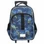 Sac à dos à roulettes dinosaures Skooter Dinogames 57cm bleu