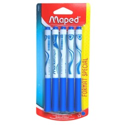 5 uitwisbare blauwe markeringen voor whiteboards Maped