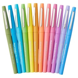 Set van 12 pastelkleurige Paper Mate Flair-viltstiften