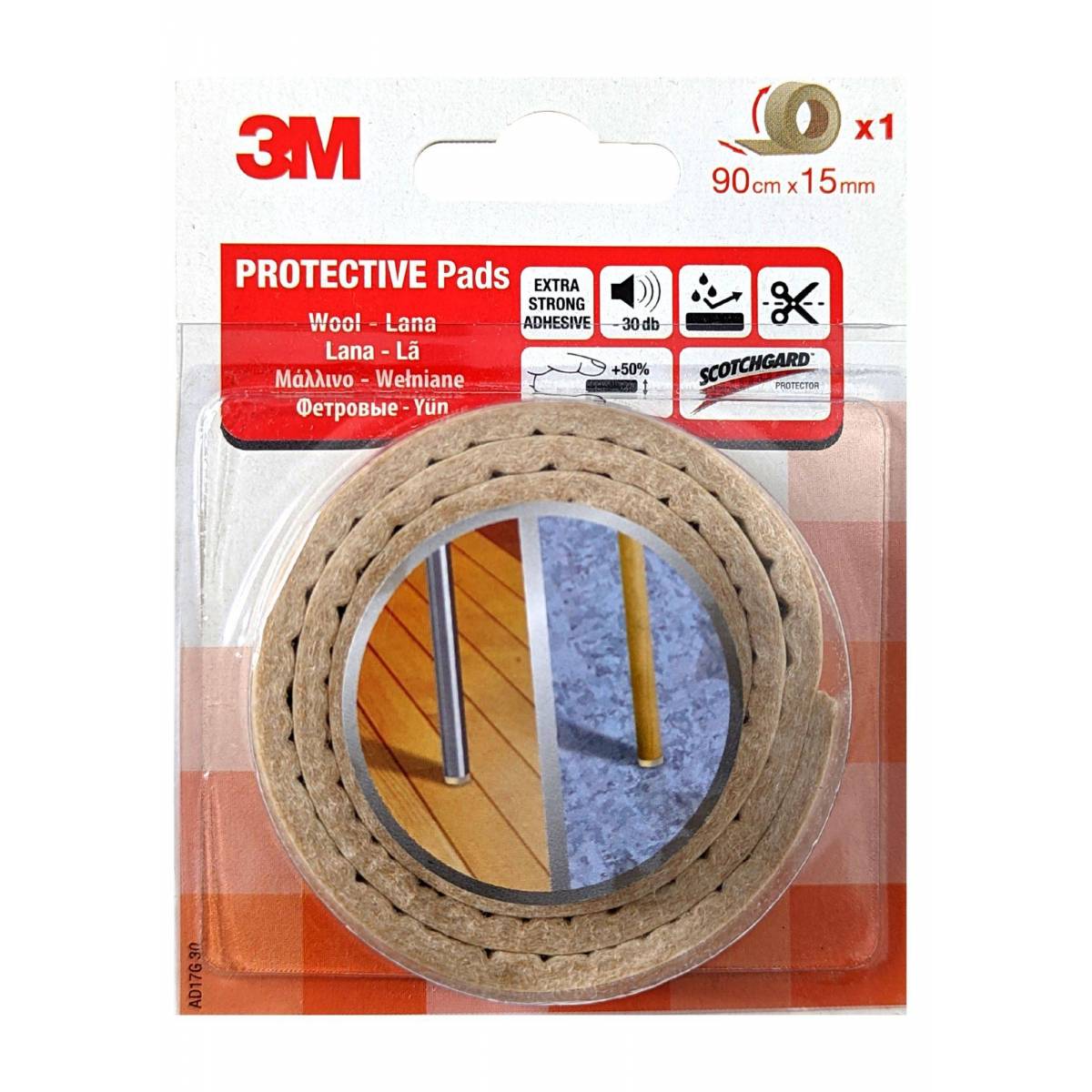 Coussinets de Protection 3M Meubles pour sols bois et lisses