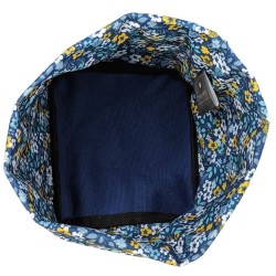 Panier déco Bleu fleurs Atmosphera Cosy'ness 19 cm