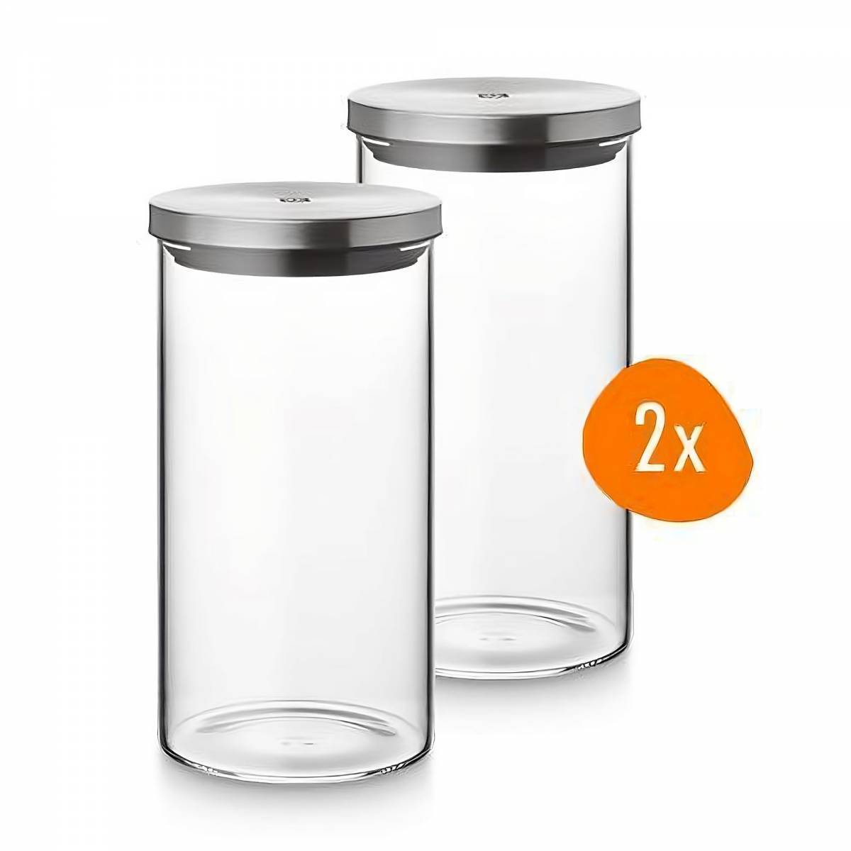 Suclain Juego de 5 tarros de vidrio vintage con tapa de 14, 17, 24, 27 y 34  onzas, recipientes de almacenamiento de vidrio antideslizantes con