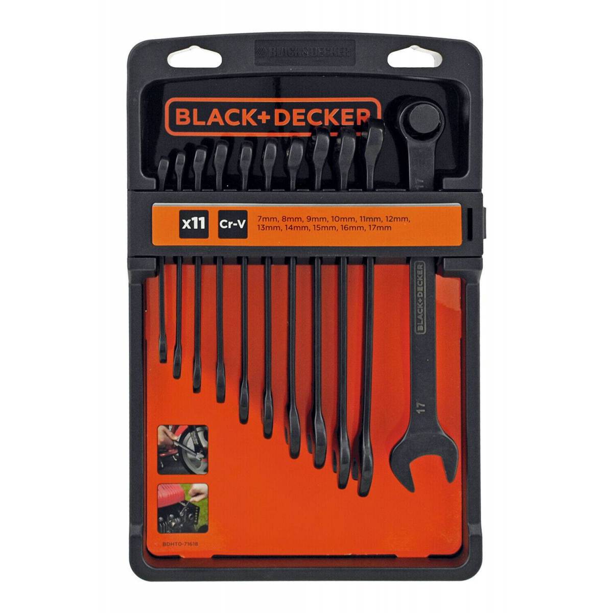 Jeu de clés plate x11 Black+Decker