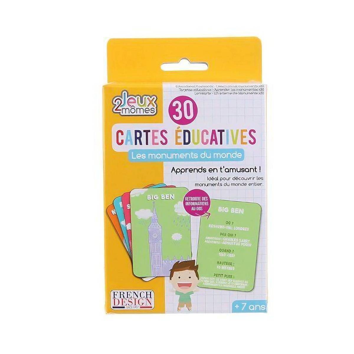 30 Cartes Educatives Les monuments du monde Jeux 2 momes