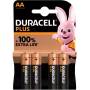 Piles Duracell Plus 100% Extralife AA LR6