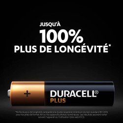 Piles Duracell Plus 100% Extralife AA LR6