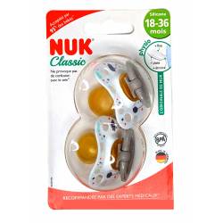 Sucette Nuk 18-36 mois Physio Classic silicone - MaxxiDiscount