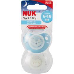 NUK Space Day & Night Tetine pour bébé - 6-18 mo…