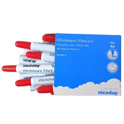 12 Marqueurs Large Bleu Niceday pour Tableau Blanc