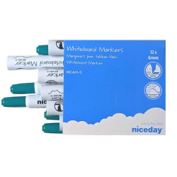 12 grote Niceday blauwe whiteboardstiften