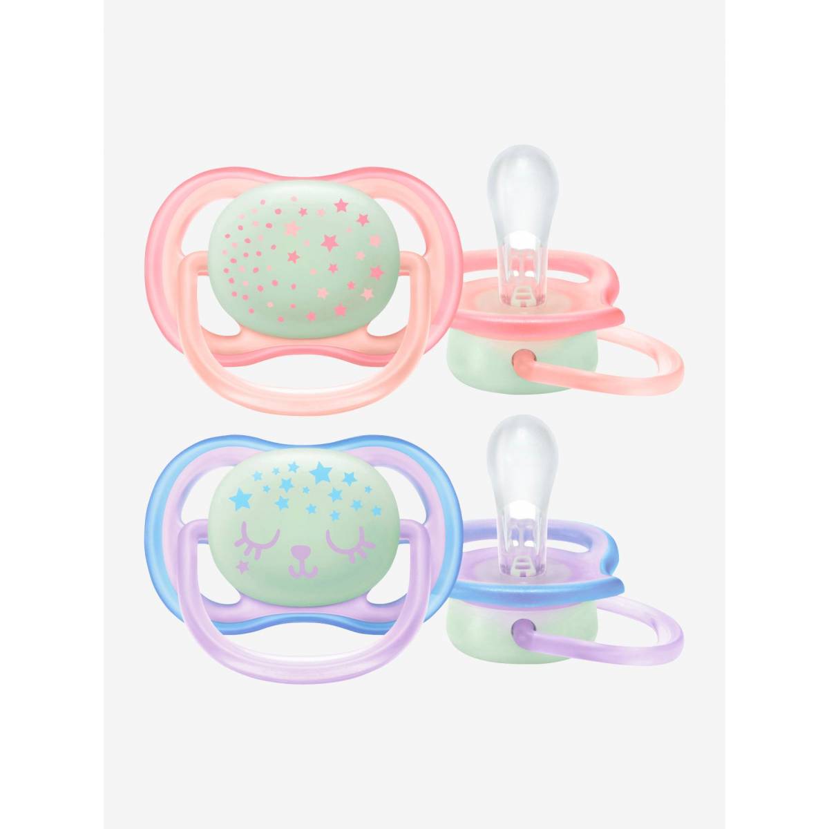 Avent Night Ultra Succhietti 0/6 Mesi Bambina Fosforescenti