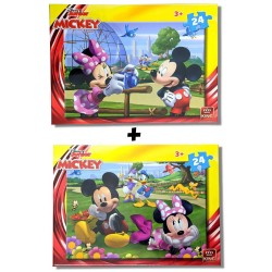 Pack Puzzels Mickey en Minnie 24 stukjes KING