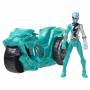 Power Rangers Dino Fury Moto de combat Dents de sabre Vert