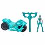 Power Rangers Dino Fury Moto de combat Dents de sabre Vert