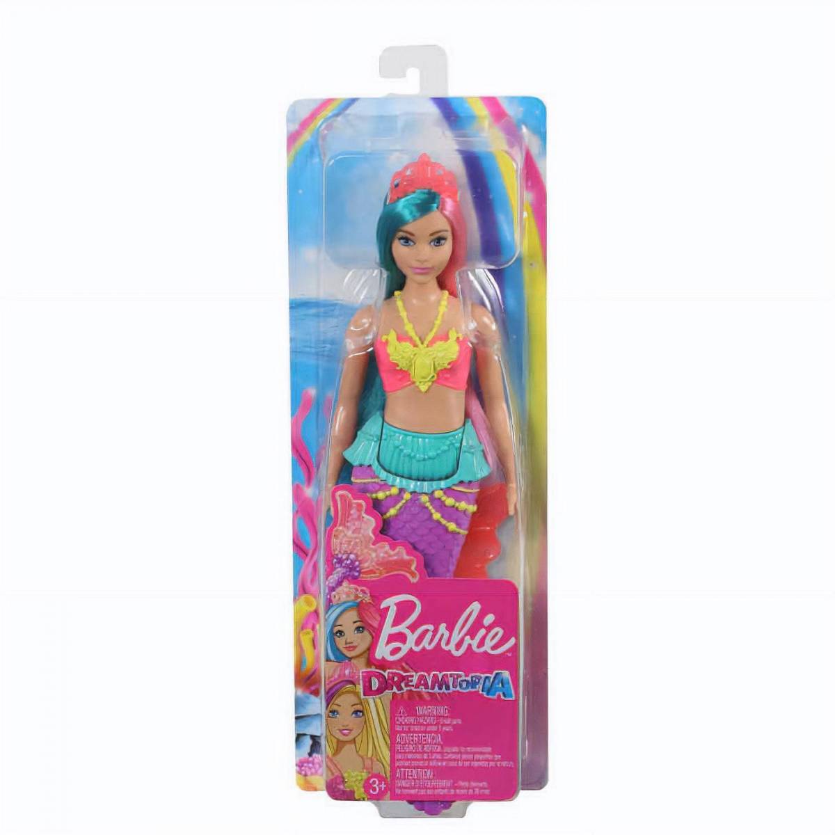 Poupée Barbie Sirène Violet/Turquoise 30 cm Dreamtopia
