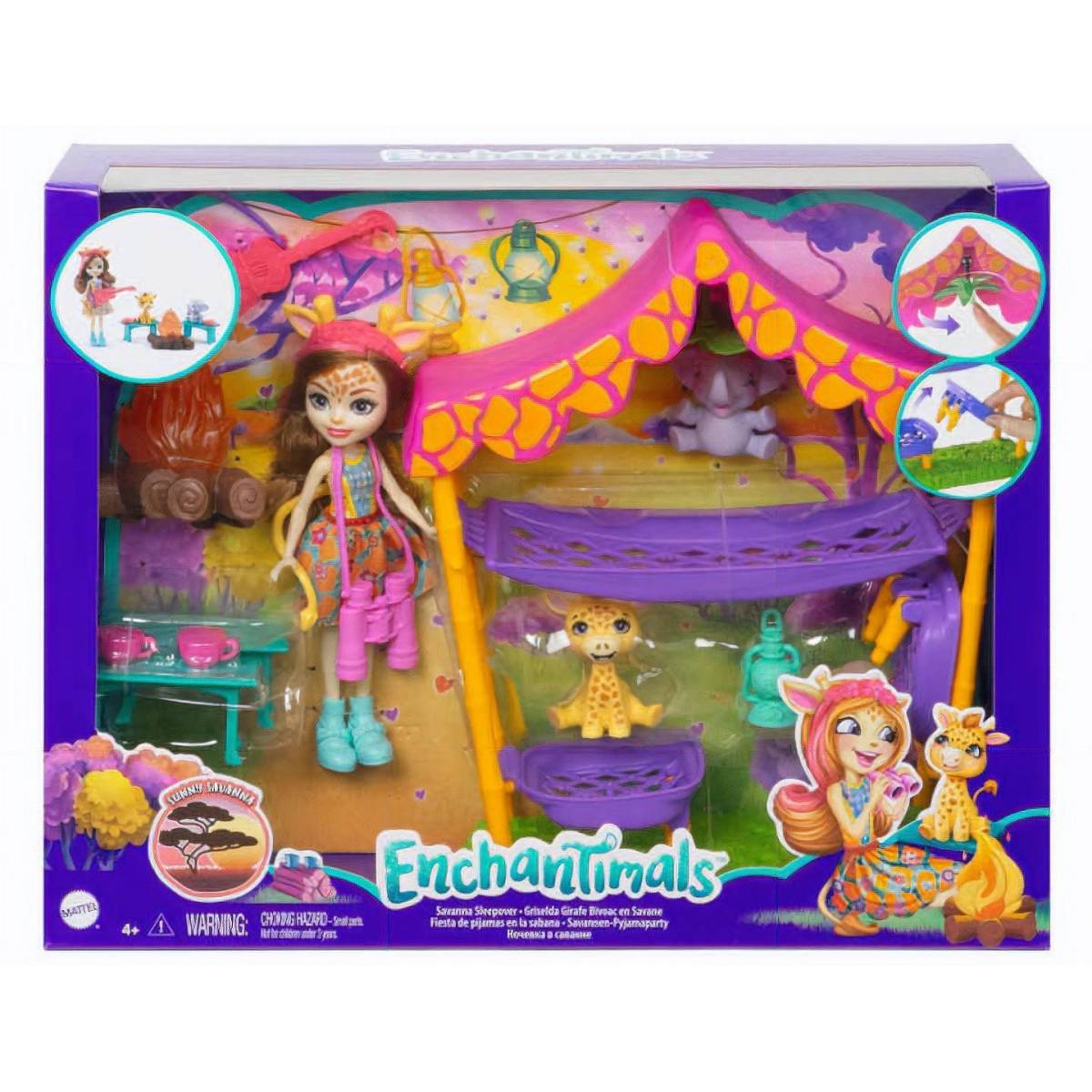 Enchantimals Griselda & Giraffe Savannah Puppe