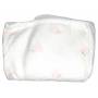 Couverture Microfibre Imprimee Lapin 75x100 cm Blanc / Rose