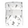 Couverture Microfibre Imprimee Lapin 75x100 cm Blanc / Gris