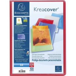 Porte-vues A4 200 Vues Kreacover Exacompta Polypro Semi Rigide