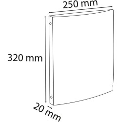 Classeur Exacompta 4 Anneaux PP Opak A4
