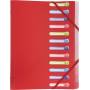 Trieur Exacompta 12 Compartiments Opak Rouge