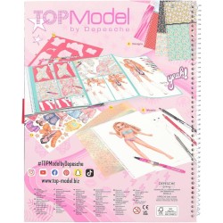 Depesche TOPModel 11611 Carnet de coloriage spécial avec pochoirs