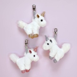 Histoire d'Ours - Porte-clé Licorne Rose