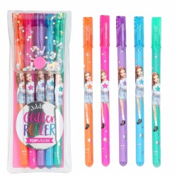 TOPModel Set de 5 stylos roller paillettes