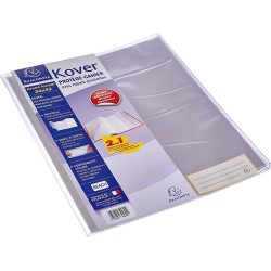 Protège cahier translucide 24 x 32 cm avec rabats pochettes Kover Exacompta