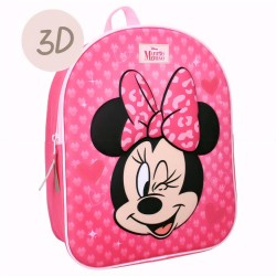 Sac à dos maternelle 3D Minnie Mouse Never Stop Laughing 32cm