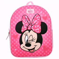 Sac à dos maternelle 3D Minnie Mouse Never Stop Laughing 32cm