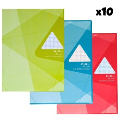 Set van 10 notebooks 24 x 32 cm 96 pagina's kleine tegels