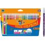 BIC Kids Kid Color Coloring Markers - Cardboard box of 15 + 3 fluorescent lights included