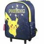 Sac à dos à roulettes Pokemon 32cm bleu marine