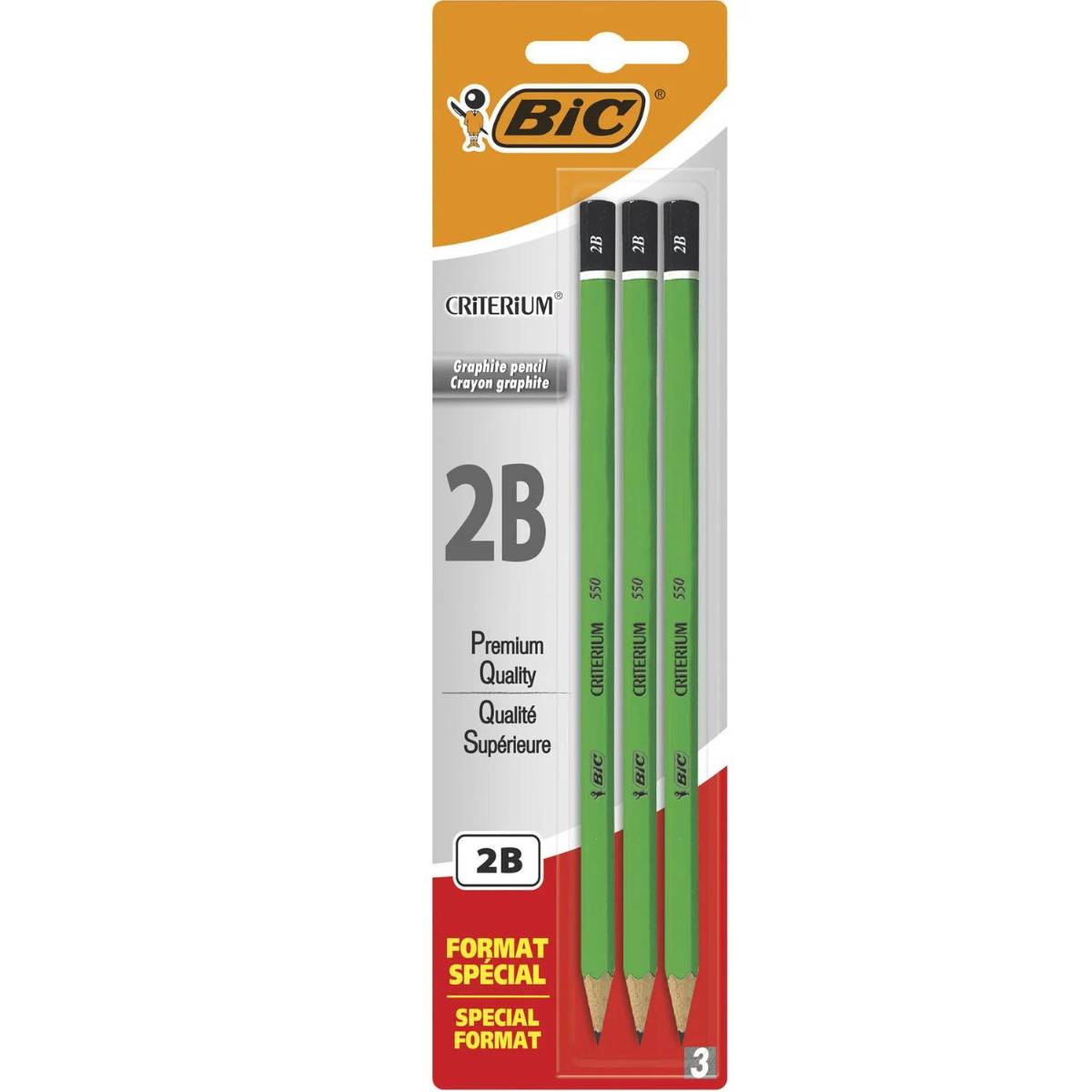 BIC - Lot de 3 Crayons Graphite HB