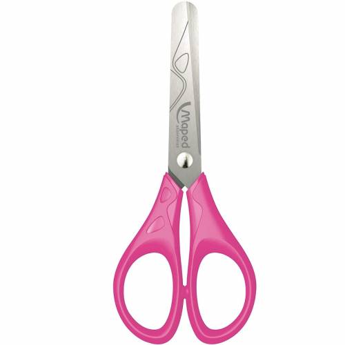 Maped Essential Kid Scissors, 5 Inches, Pointed Tip, Assorted Colors, Pack  of 50