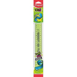 Règle MAPED Twist'n flex 30cm. couleurs assorties (bleu, vert, rose)