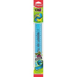 Règle MAPED Twist'n flex 30cm. couleurs assorties (bleu, vert, rose)