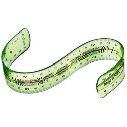 Règle Maped Twist'n flex 20 cm couleurs bleu, vert, rose