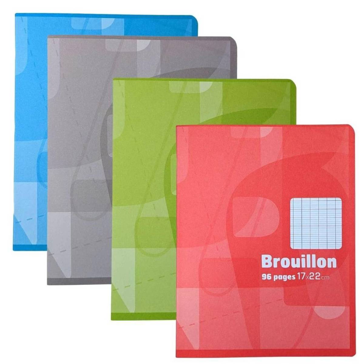 Lot de 10 Cahiers de Brouillon Auchan 17 x 22 cm 96p