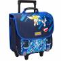 Mochila escolar con ruedas Sonic the blue hedgehog 41 cm 2 compartimentos