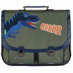 Cartable Tann's Dinosaure Oscar Kaki 38 cm