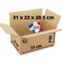 20 Cartons simple cannelure 31 x 22 x 20.5 cm