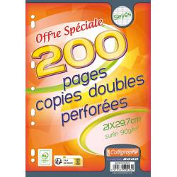OXFORD Copies Doubles Etudiant Perforées A4 400 Pages 90g/m² 5x5